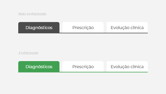 Etiquetas das Abas