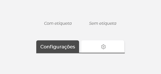 Etiquetas das Abas