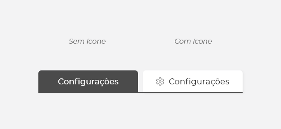 Ícones das Abas