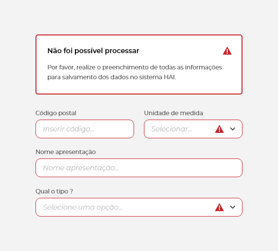 Erro de entrada de grupo