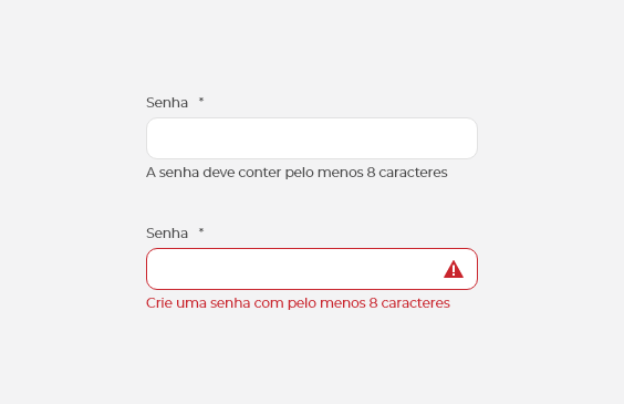 Erro de entrada único